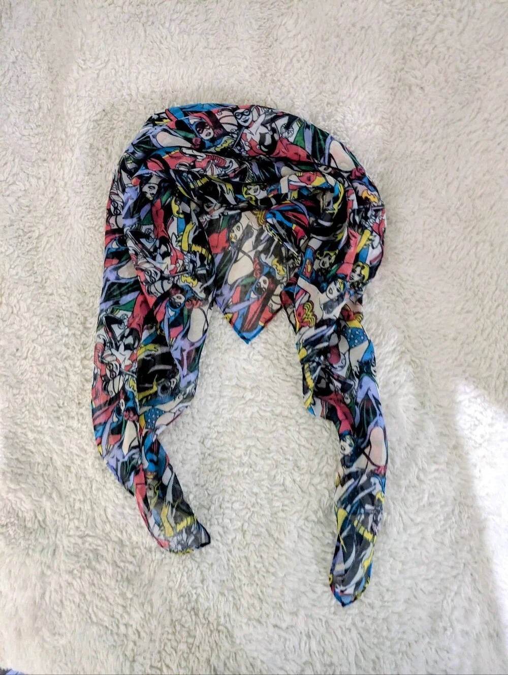 DC Justice League Head Scarf Unique Vintage